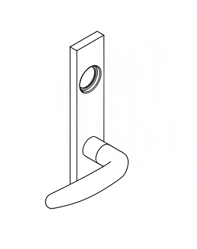 Schlage 09-553 07L Outside Lever and Full Face Cylinder Escutcheon Assembly, 07 Lever, L Escutcheon