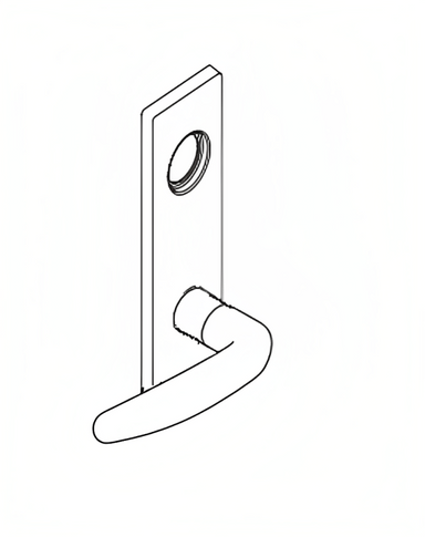 Schlage 09-553 07N Outside Lever and Full Face Cylinder Escutcheon Assembly, 07 Lever, N Escutcheon