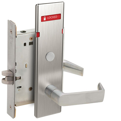 Schlage L9040 06N L283-721 Bath/bedroom Privacy Mortise Lock w/ Exterior Locked/Unlocked Indicator
