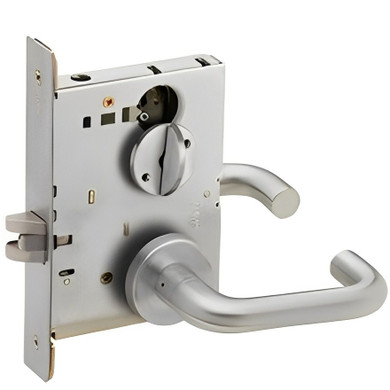 Schlage L9044 03A Mortise Privacy with Coin Turn Outside Lock, w/ 03 Lever and A Rose