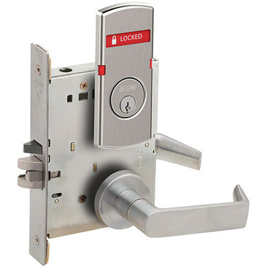 Schlage L9056P 06A L283-721 Entrance Office w/ Auto Unlocking Mortise Lock, Exterior Locked/Unlocked Indicator