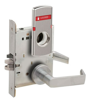 Schlage L9056L 06A L283-721 Entrance Office w/ Auto Unlocking Mortise Lock, Exterior Locked/Unlocked Indicator