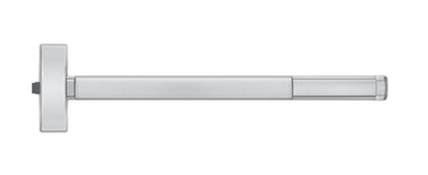 PHI Precision FL2108 36 Fire Rated Rim Exit Device, Key Locks/Unlocks Lever/Knob Prep (No Trim), 36" bar