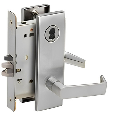 Schlage L9080B 06N Storeroom Mortise Lock, Accepts Small Format IC Core (SFIC)