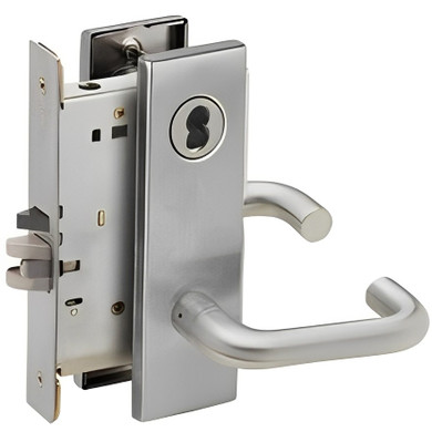 Schlage L9076J 03N Classroom Holdback Mortise Lock, Accepts Large Format IC Core (LFIC)