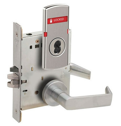 Schlage L9077B 06A OS-LOC Classroom Security Holdback Mortise Lock w/ Exterior Locked/Unlocked Indicator