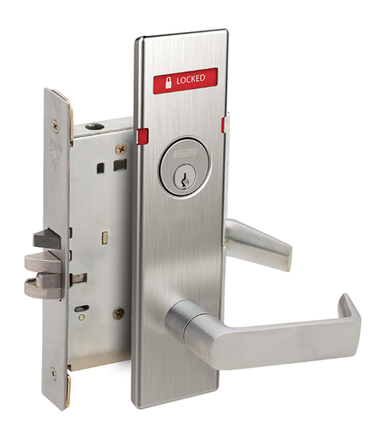 Schlage L9060P 06N L283-721 Apartment Entrance Mortise Lock w/ Exterior Locked/Unlocked Indicator