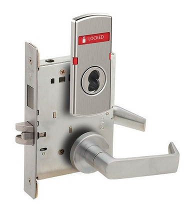 Schlage L9456B 06A OS-LOC Corridor Mortise Lock w/ Exterior Locked/Unlocked Indicator