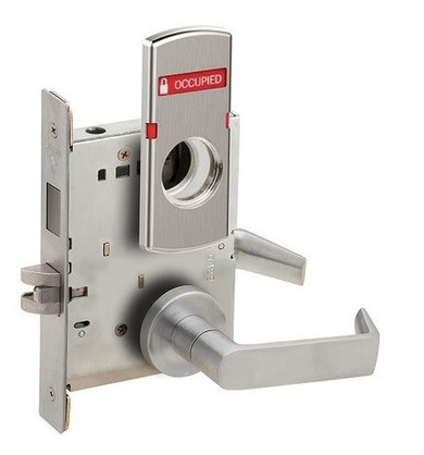 Schlage L9456L 06A OS-OCC Corridor Mortise Lock w/ Exterior Vacant/Occupied Indicator