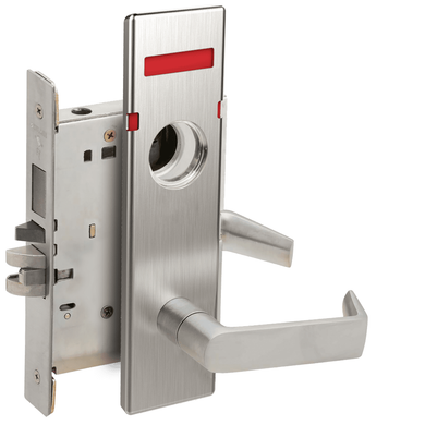 Schlage L9480L 06N OS-OCC Storeroom Mortise Lock w/ Exterior Vacant/Occupied Indicator