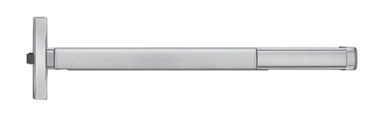 PHI Precision FL2408 Fire Rated Narrow Stile Rim Exit Device, Key Locks/Unlocks Lever/Knob Prep (No Trim)