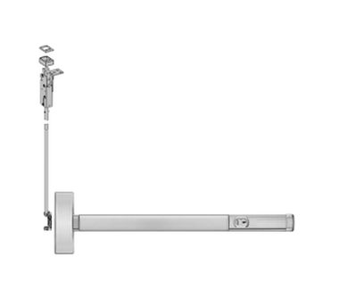 PHI Precision 2703LBRCD Cylinder Dogging Wood Door Concealed Vertical Rod Exit Device, Less Bottom Rod, Key Retracts Latchbolt Prep (No Trim)