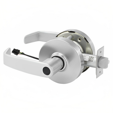 Sargent 28LC-10G70-12V Electromechanical Cylindrical Lever Lock (Fail Safe), Less Cylinder