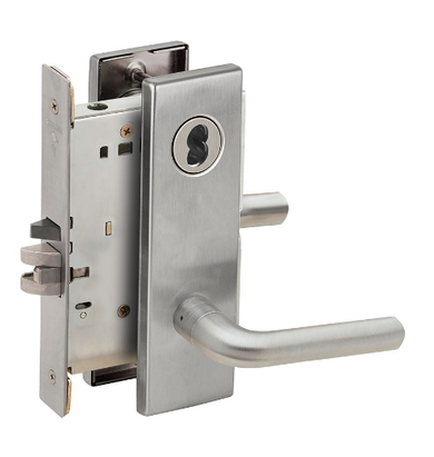 Schlage L9082J 02N Institution Mortise Lock, Accepts Large Format IC Core (LFIC)