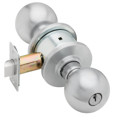 Schlage A53 ORB Entrance Cylindrical Lock, Orbit Knob