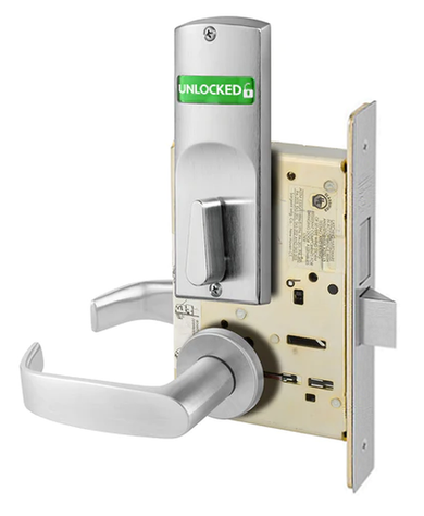 Sargent V01-8225 LNL Dormitory or Exit Mortise Lock w/ Unlocked/Locked Indicator
