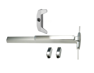 Von Duprin QEL3327ANL Surface Vertical Rod Exit Device with 386NL Trim, Quiet Electric Latch Retraction