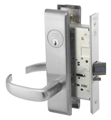 Accentra (Yale) PBCN8808FL 626 Classroom Mortise Lever Lock, Pacific Beach Style, Satin Chrome Finish