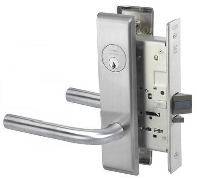 Accentra (Yale) PNCN8824FL 626 Holdback Mortise Lever Lock, Pinehurst Style, Satin Chrome Finish