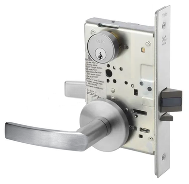 Accentra (Yale) MOR8890FL 626 Fail Safe Mortise Electrified Lever Lock, Monroe Style, Satin Chrome Finish