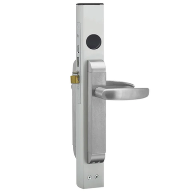 Adams Rite 2190-301-101 Dual Force Interconnected Deadbolt/Deadlatch w/ Trim Set - Curve Lever, No Strike, 1-1/8" Backset