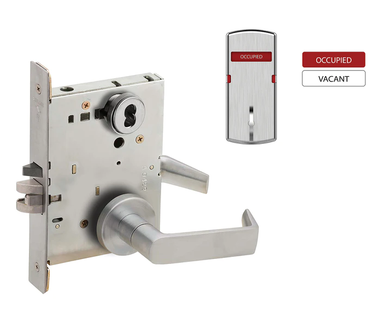 Schlage L9050B 06A L283-712 Entrance/Office Mortise Lock w/ Interior Vacant/Occupied Indicator