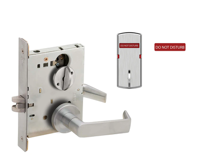 Schlage L9044 06A L283-713 Privacy and Coin Turn Mortise Lock w/ Interior Do Not Disturb Indicator
