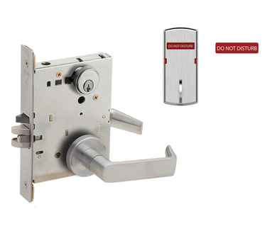 Schlage L9056P 06A L283-713 Entrance Office w/ Auto Unlocking Mortise Lock, Interior Do Not Disturb Indicator