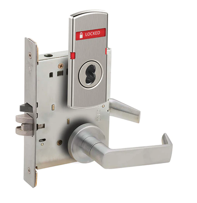 Schlage L9077J 06A L283-711 Classroom Security Holdback Mortise Lock w/ Interior Locked/Unlocked Indicator