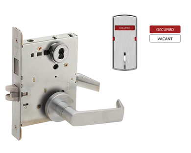 Schlage L9456J 06A L283-712 Corridor Mortise Lock w/ Deadbolt and Interior Vacant/Occupied Indicator