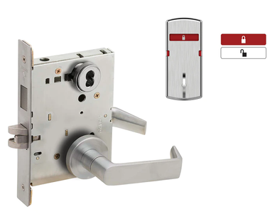 Schlage L9456B 06A L283-714 Corridor Mortise Lock w/ Deadbolt and Interior Symbols Only Indicator