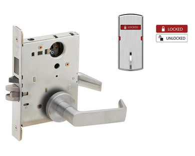Schlage L9480L 06A IS-LOC Storeroom Mortise Lock w/ Interior Locked/Unlocked Indicator