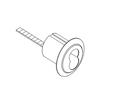 Dorma 87R40 SFIC Rim Housing for 7-pin Core w/ Standard Ring, Long Horizontal Tailpiece