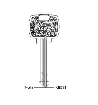 Falcon KB581 7-pin Standard Key Blank
