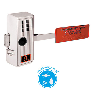 Alarm Lock 250WPXUS28 Sirenlock Panic Exit Alarm, Paddle, Weatherproof, Aluminum Finish