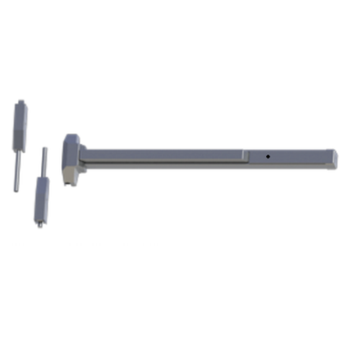 Hager 4701 SVR 36X84 US32D 36" Surface Vertical Rod Exit Bar, Exit Only, Satin Stainless Steel Finish