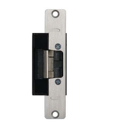 RCI L6505 32D Electric Strike, Low Profile, 5-7/8" Round Corner Faceplate, Fail Safe/Fail Secure, Satin Stainless Steel Finish