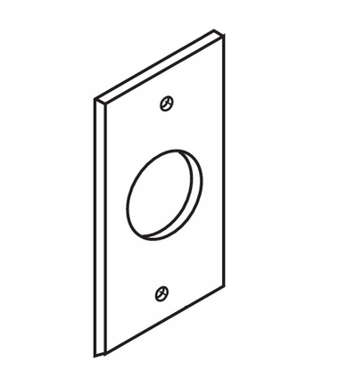 Rixson 990001 689 Electromagnetic Door Holder/Release Wall Cover Plate, Aluminum Painted