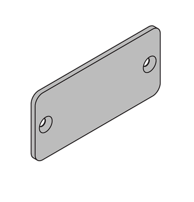 Schlage Electronics 23631823-626 AD/CO Series Decorative Plate, Exit Trim, 1.5"H X 3.25"W X .105"D, Satin Chrome Finish