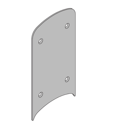 Schlage Electronics 23760325-626 AD/CO Series Decorative Plate w/ Fasteners, 6.6" X 3.5" X .075", Satin Chrome Finish
