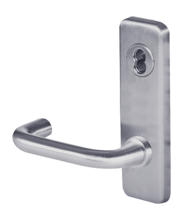 BEST 40HTKOS23J626 Outside Lever x Cylinder Trim Kit w/ Solid Tube/Return Lever and Wrought Trim Style, Satin Chrome Finish