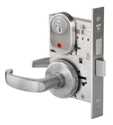 BEST 45H0L 14H VIN Privacy Mortise Lock Visual Keyed Indicator w/ 14 Lever and H Rose