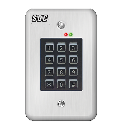 SDC 918U EntryCheck Indoor Digital Keypad, Satin Stainless Steel Finish