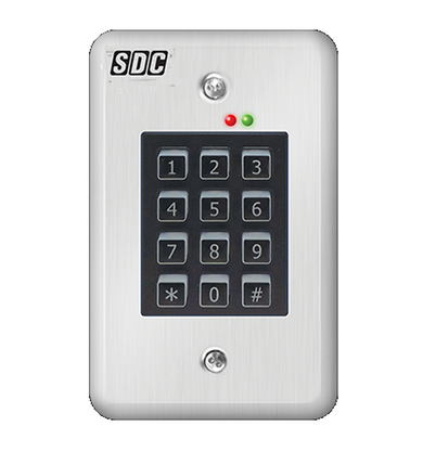 SDC 918U EntryCheck Indoor Digital Keypad, Satin Stainless Steel Finish