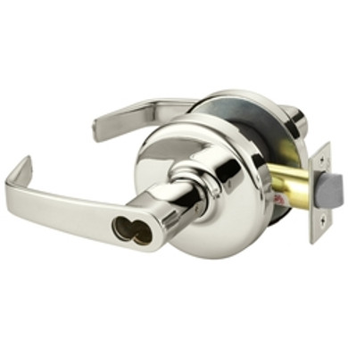 Corbin Russwin CL3155 NZD 618 CL6 Grade 1 Classroom Cylindrical Lever Lock, Accepts Large Format IC Core (LFIC), Bright Nickel Finish