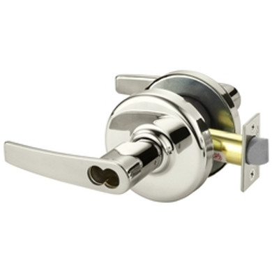 Corbin Russwin CL3161 AZD 618 M08 Grade 1 Entry Or Office Cylindrical Lever Lock, Accepts Small Format IC Core (SFIC), Bright Nickel Finish