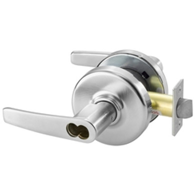 Corbin Russwin CL3161 AZD 626 CL6 Grade 1 Entry Or Office Cylindrical Lever Lock, Accepts Large Format IC Core (LFIC), Satin Chrome Finish
