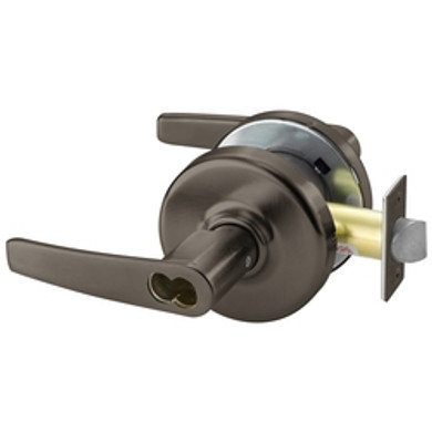 Corbin Russwin CL3172 AZD 613E CL6 Grade 1 Apartment, Exit or Public Toilet Cylindrical Lever Lock, Accepts Large Format IC Core (LFIC), Dark Oxidized Bronze Finish