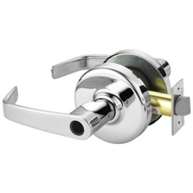 Corbin Russwin CL3172 NZD 625 LC Grade 1 Apartment, Exit or Public Toilet Conventional Less Cylinder Lever Lock, Bright Chrome Finish