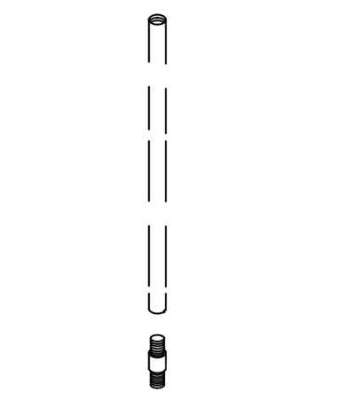 Dorma ETR9400 630 2' Extension Rod for 9400 Exit Device, Satin Stainless Steel Finish